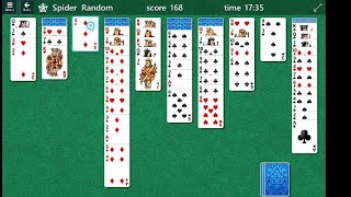 let's play spider solitaire (difficult four suits) how to solve a tough game screenshot 3