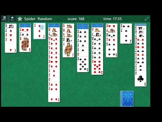 How to play spider solitaire (difficult-four suits) 