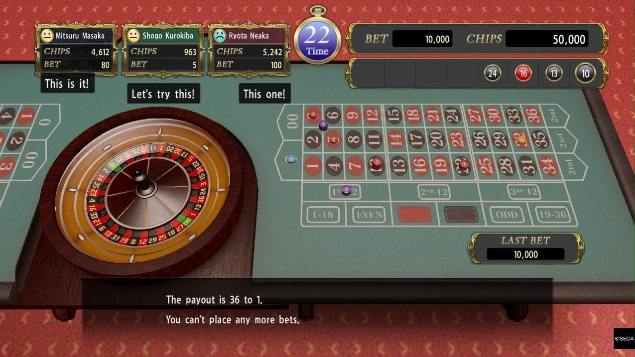 YAKUZA 0Roulette mini game (Easy way for 10 million completion) YouTube