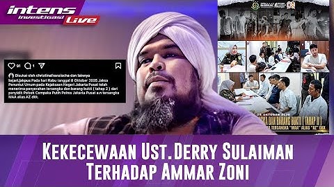 LIVE! Derry Sulaiman Ungkap Kecewa Terhadap Ammar Zoni Diduga Terlibat Pengedaran Narkotika Di Lapas