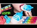 ASMR EDIBLE BABY SHOES, EDIBLE CRAYONS, SPOON, JELLY DONUTS 먹는 아기 신발, 먹는 크레파스, 숟가락 먹방 EATING SOUNDS