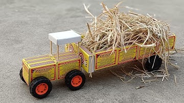 How To Make Matchbox Tractor Trolley At Home - Diy Tractor Trolley - Science Project