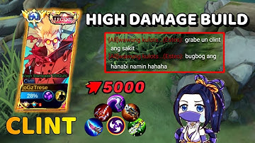 CLINT NEW HIGH DAMAGE BUILD - HANABI IS PHOBIA OF THIS BUILD ~ MLBB 2023