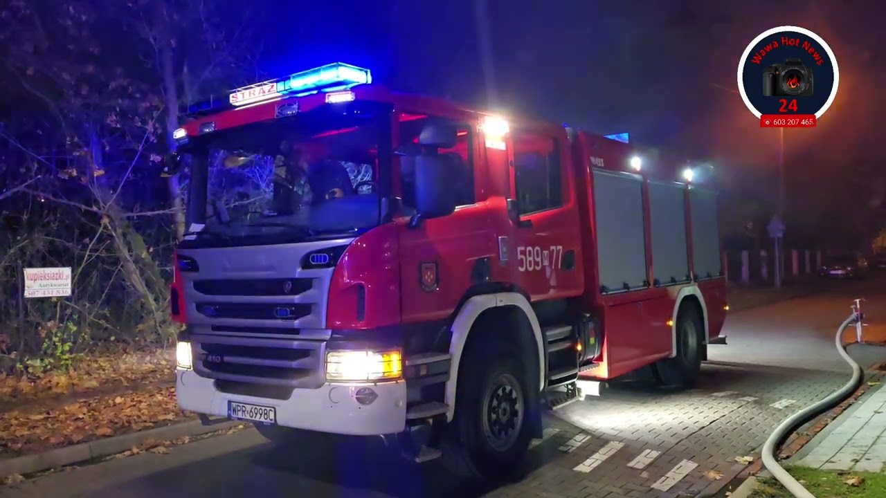 NOCNY POŻAR PUSTOSTANU W PRUSZKOWIE