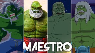 Evolution of Maestro and Old Man Hulk in cartoons