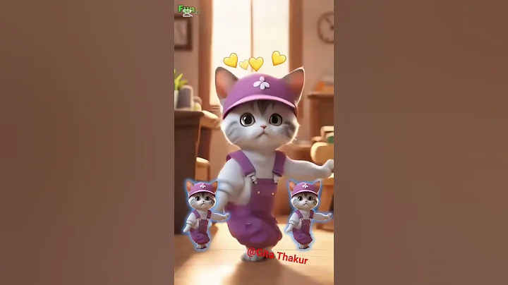 cute cat dance # apt #brunomars #rosé_bruno_apt #rosé #cute #musicvideo #apt