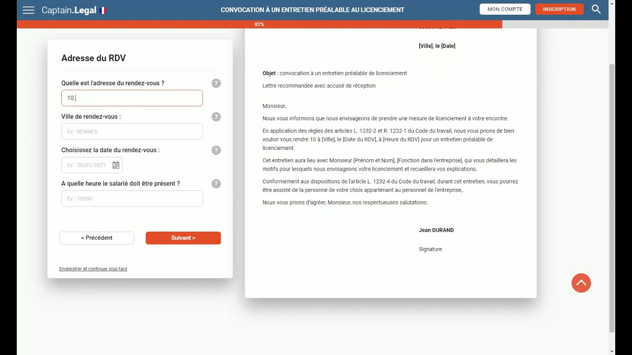 Convocation A Un Entretien Prealable Au Licenciement