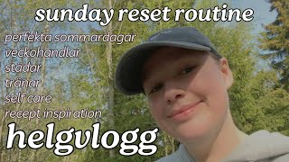 Feelgood helgvlogg: sunday reset routine för en fräsch start! ✨ veckohandlar, hemmaträning, god mat