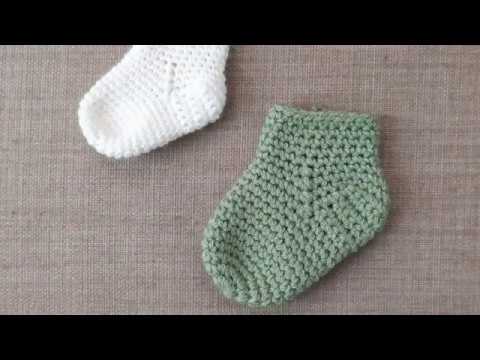 Chaussette Bebe Au Crochet Youtube