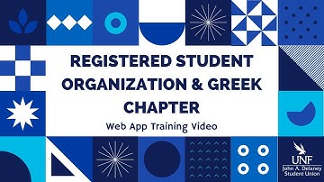 Web App training Video: Registered Student Organization