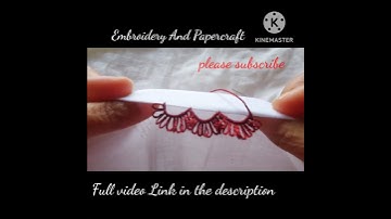 Tatting lace design tutorial|@Embroidery And papercraft
