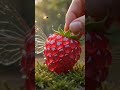 Fairy raspberry magic you can almost taste ✨🍓💖 #asmr #shorts #satisfying #fruitasmr