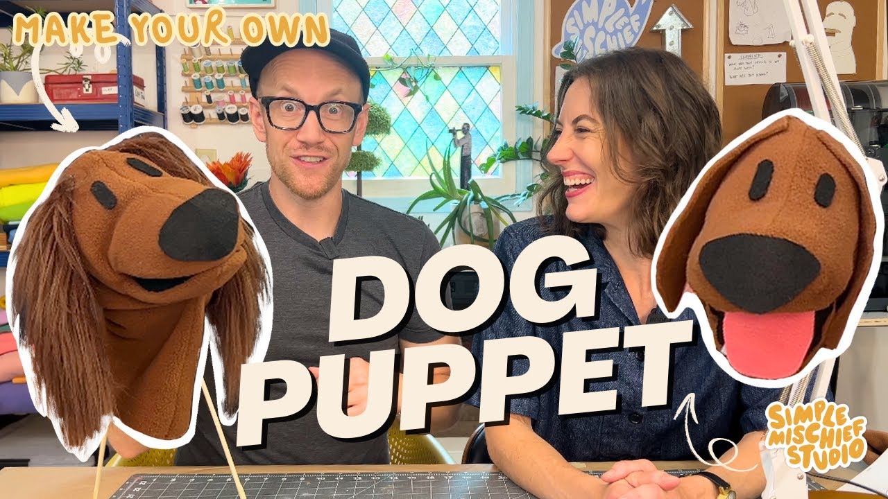 Make Your Own Dog Puppet | Simple Mischief Studio - YouTube