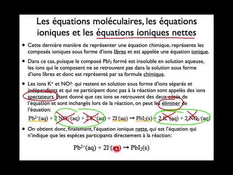 Vidéo: Que signifie l'équation ionique nette?