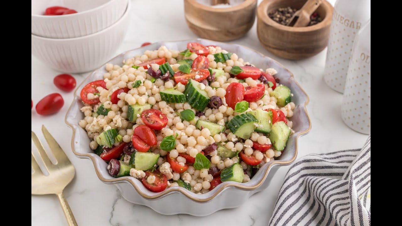 Pearl couscous salad YouTube
