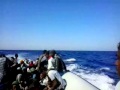 Refugees traveling from Libya to italy, real video captured by refugees