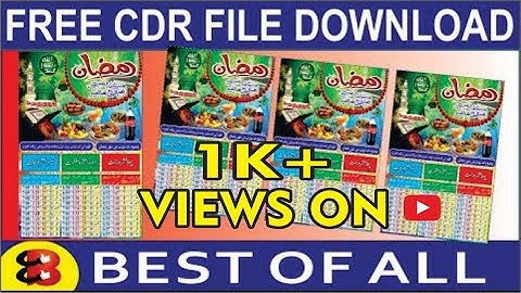Ramadan Calendar 2019 l Free CDR File l Corel Draw Tutorial l by Best Of All & IT