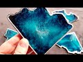 #842 Gorgeous Effects From Mica Pigments And Alcohol Ink In These Resin Geodes Coasters