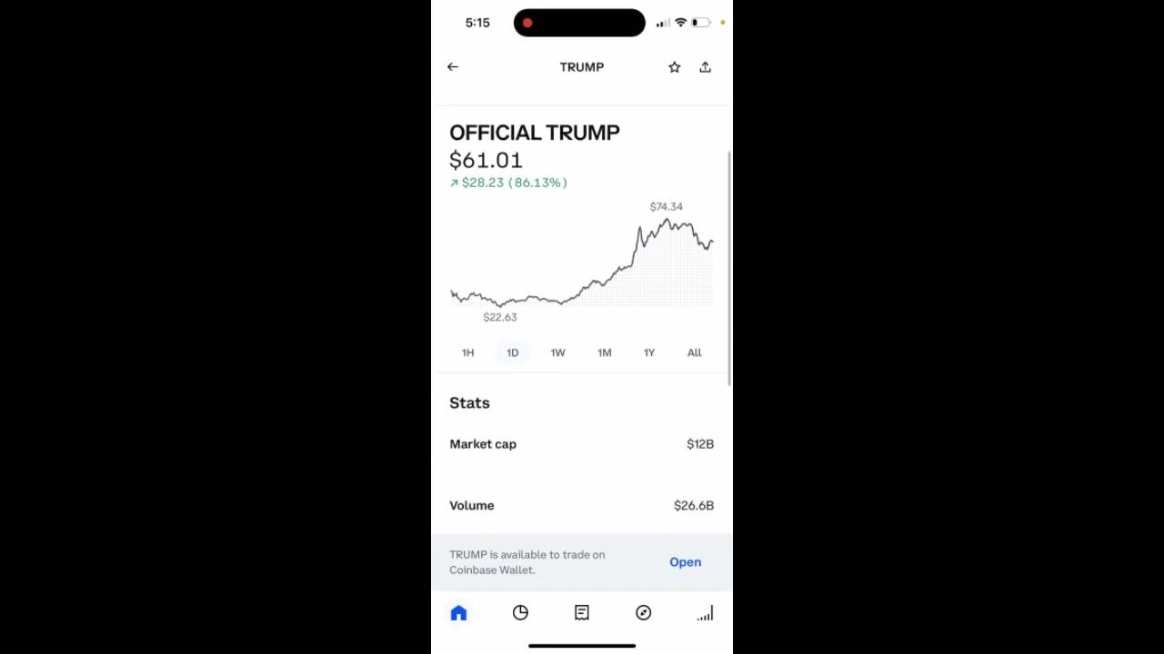 Can you buy $TRUMP COIN ON COINBASE? - YouTube