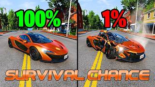 BeamNG.drive Realistic Crashes #4 | Epic Survival Chance Test