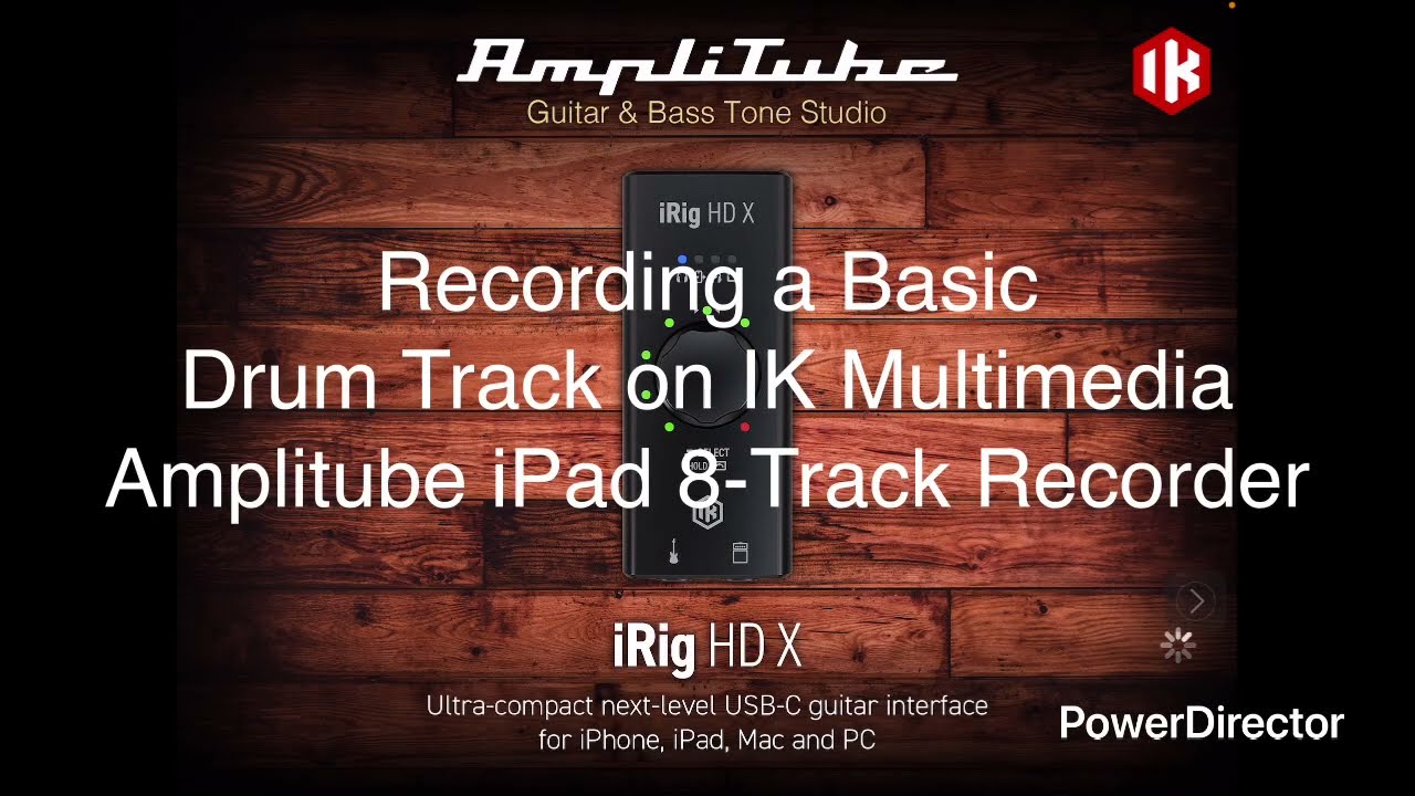 How To Record a Drum Track on IK Multimedia iOS 8 Track Recorder with AmpliTube.