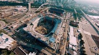 FPV Drone Flythrough of the New Nissan Stadium in 4K