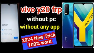 Vivo v20 frp unlock without pc। vivo y20 frp bypass without pc 2024 | new trick frp unlock