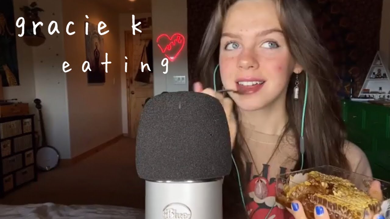 ⚠️ eating sounds ⚠️ gracie k eating sounds and mouth sounds