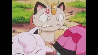 Jigglypuff slapping Snubbull and Meowth