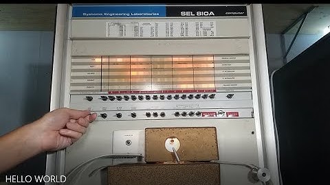 HELLO WORLD! on a 1960s computer