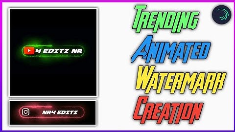 Trending Animated Watermark Creation For Status Video Editing|Alight Motion Tutorial|2021