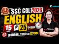 SSC CGL 2026 English Classes | 15 Min में 25 Questions | SSC CGL Sectional Timing | by Ananya Ma'am