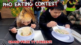 PHO EATING CONTEST WITH TV AS GRAND PRIZE?! Tet Festival 2023 in Costa Mesa, CA!! #RainaisCrazy