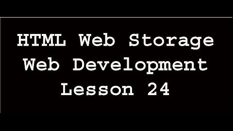 HTML Web Storage | Web Development | Lesson 24 (In Urdu/Hindi)