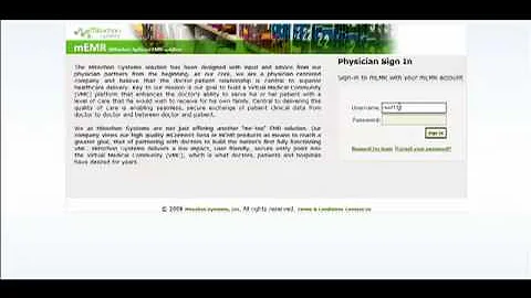 Mitochon Systems Free EMR Demo-Password Input-Part 1