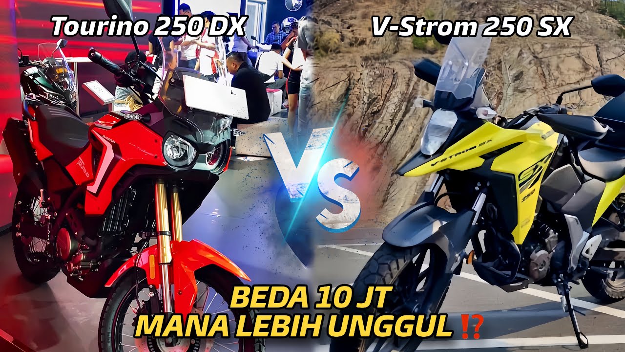BEDA 10 JT AN, MANA LEBIH UNGGUL ⁉️ QJ MOTOR TOURINO 250 DX VS SUZUKI V-STROM 250 SX