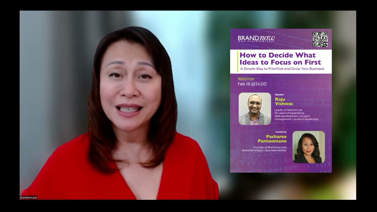 Join our FREE webinar 18 Feb 2025: HOW TO DECIDE WHAT IDEAS TO FOCUS ON FIRST