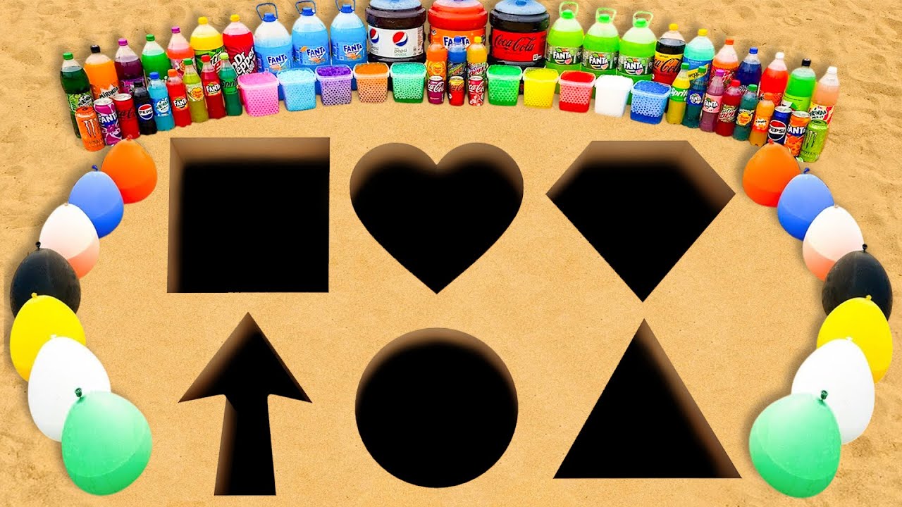 Как сделать треугольник, круг, квадрат, сердце, ромб, стрелку вверх из Orbeez, Fanta, Coca-Cola и...