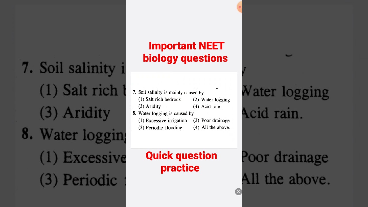 important NEET questions | biology question practice | quick question practice |
