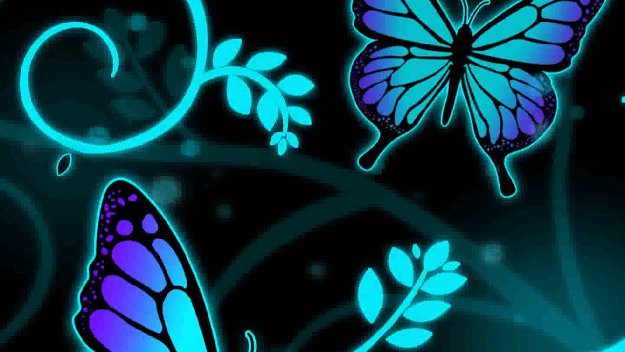 Galaxy Themes - [poly] neon green butterfly
