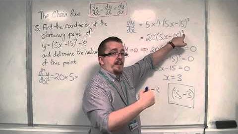 OCR MEI Core 3 4.05 Using the Chain Rule to find a Stationary Point
