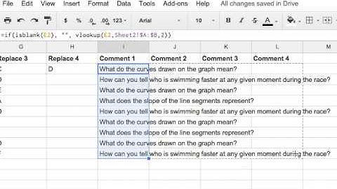 Copying the comment formula in Google Spreadsheets