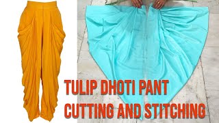 Tulip Dhoti Pant Cutting and stitching !! Step by step very easy tutorial || screenshot 4