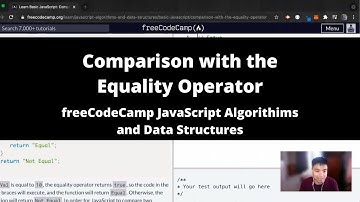 Comparison with the Equality Operator (Basic JavaScript) freeCodeCamp tutorial