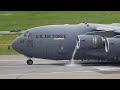 US C-17 Creates Mini Tornado During Extreme Reverse Thrust After Landing