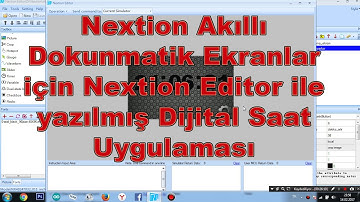 Nextion Akıllı Dokunmatik Ekranlar için Nextion Editor ile yazılmış Dijital Saat Uygulaması