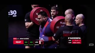 Jesus Olivares @mega.gojira WORLD RECORD SQUAT 478 kg / 1053.8 lbs SBD Sheffield 2024 Championship