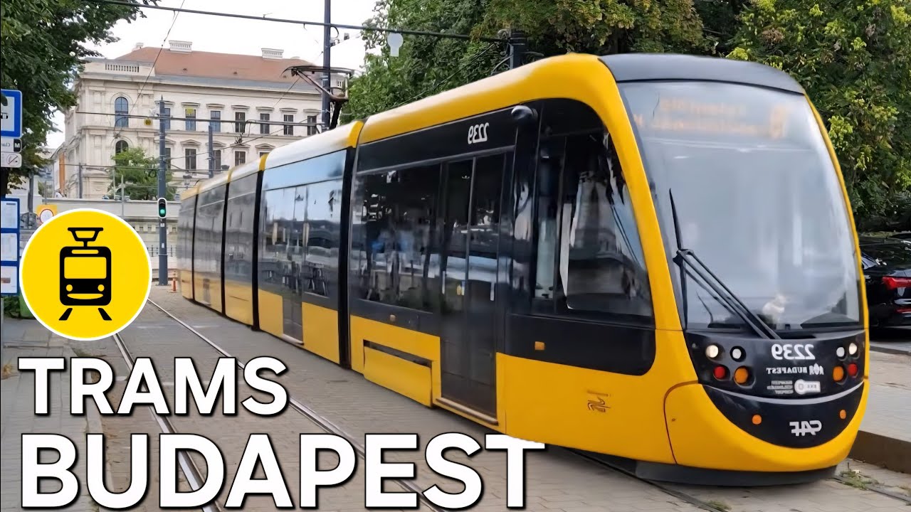 [4K] 🇭🇺 Budapest Trams / 🇭🇺 Villamos Budapesten - Tram Running trough the capital of Hungary (2025)