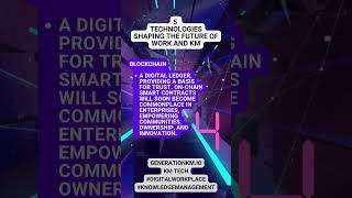 5 Technologies Shaping the Future of Work and Knowledge Management (Blockchain)