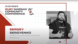 [EN] ChatGPT for Legacy Ruby Application Refactoring - Sergey Sergyenko